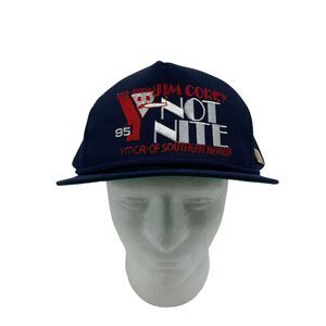 Vintage YMCA Nevada Jim Corey Y Not Nite 1995 Hat Adult Adjustable Snapback 90s